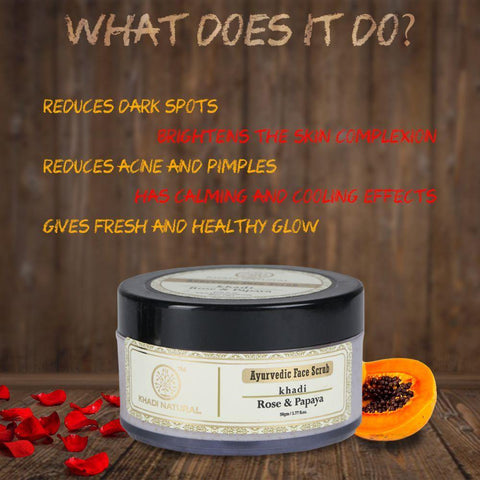 Buy Rose & Papaya Face Scrub Online | Shop - Facepack only at Nibbana - Your Local Wellness Store