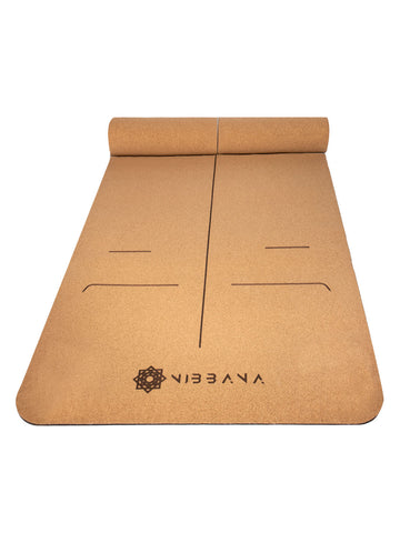 Buy Terra Cork Yoga Mat 5Mm With Guided Lines Online | Shop - Yoga Mats only at Nibbana - Your Local Wellness Store