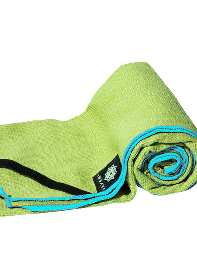 Buy Anchor Grip Yoga Towel Green Online | Shop - Yoga Towel only at Nibbana - Your Local Wellness Store