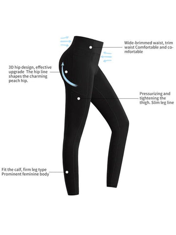 Pocket Yoga Leggings Black - NibbanaAU