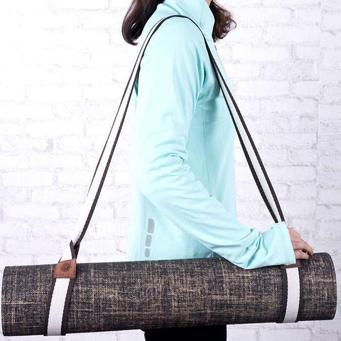 Shop Yoga Mat Carry Strap Coffee White Online | Shop - Yoga Bags And Carrier only at Nibbana - Your Local Wellness Store